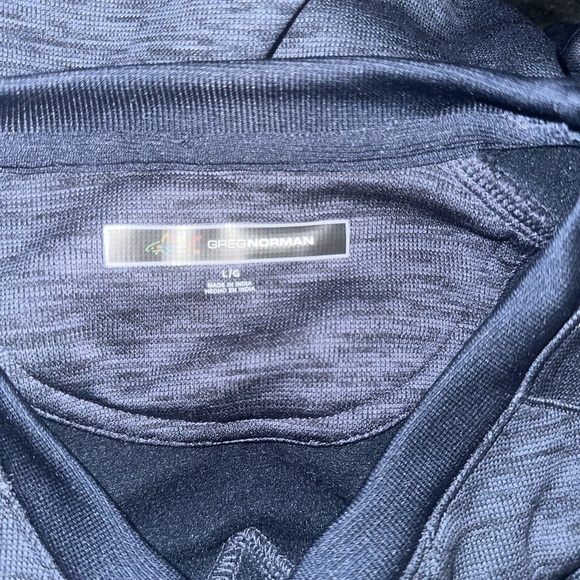 Men’s pre own as is Greg Norman collection L Large size blue crewneck - Picture 3 of 4